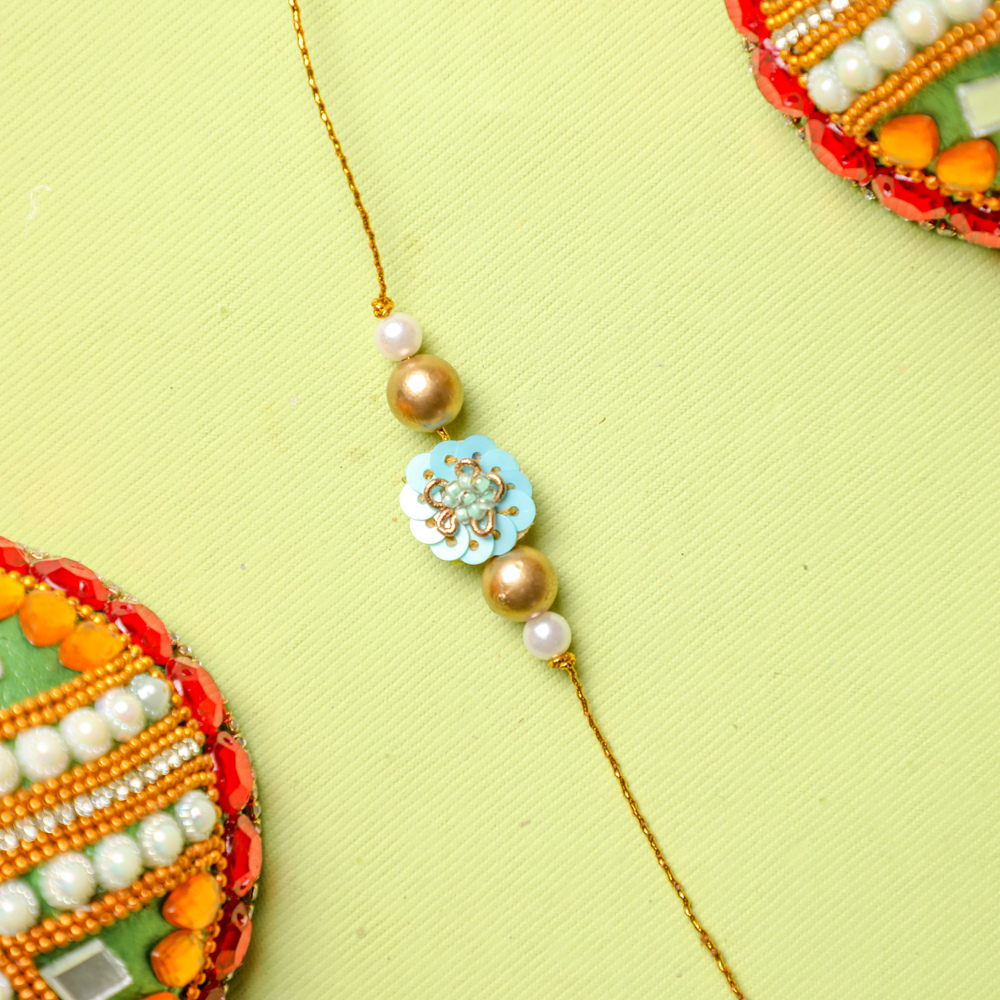 Designer Turquoise Rakhis for Brother