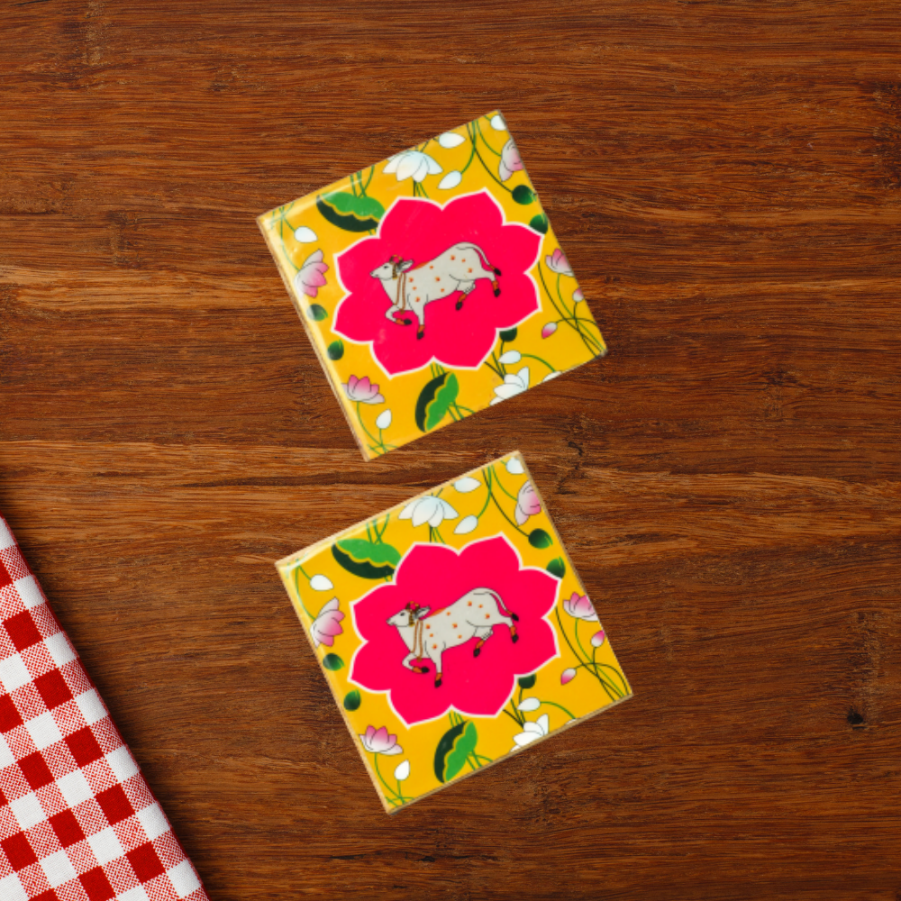 Traditional Cow Coasters for your Dining Table in the USA