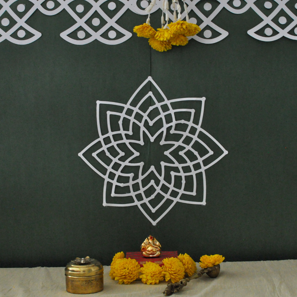 Metallic Green Rustic Backdrop sheet for festive decoration