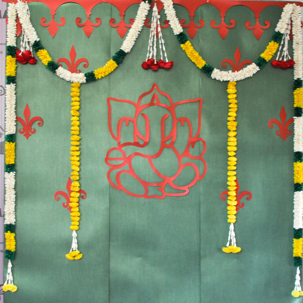 Ganesha Mantra Indian Border - DIY Indian Decor