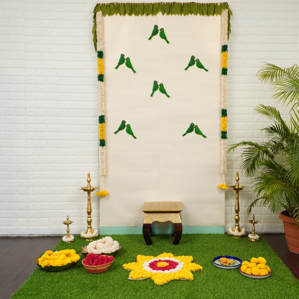 Floral Rangoli Mat for Decorations