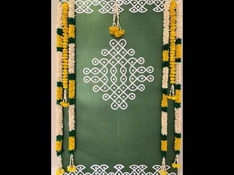 Muggu backdrop kit for wedding and housewarming functions online in the USA