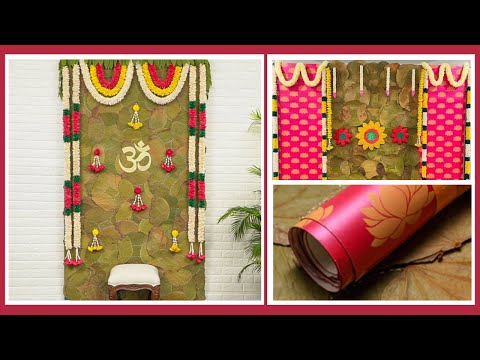 Natural Backdrop Decor ideas for Indian Pooja Rituals