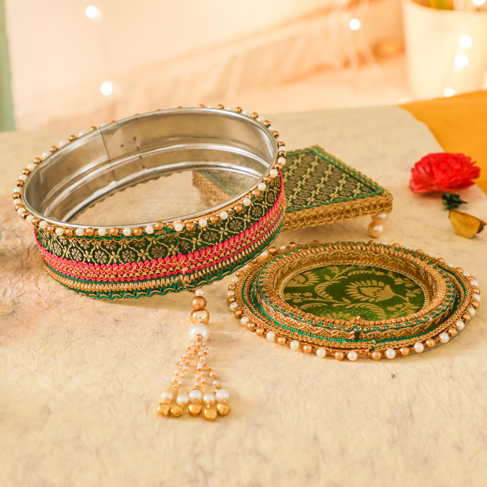 Pooja accessories set for Indian pooja room