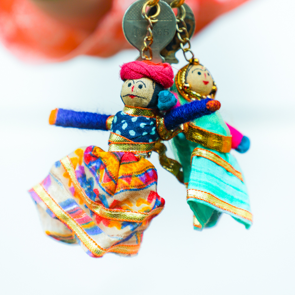 Man and Woman Fabric Keychain for gifting in the USA