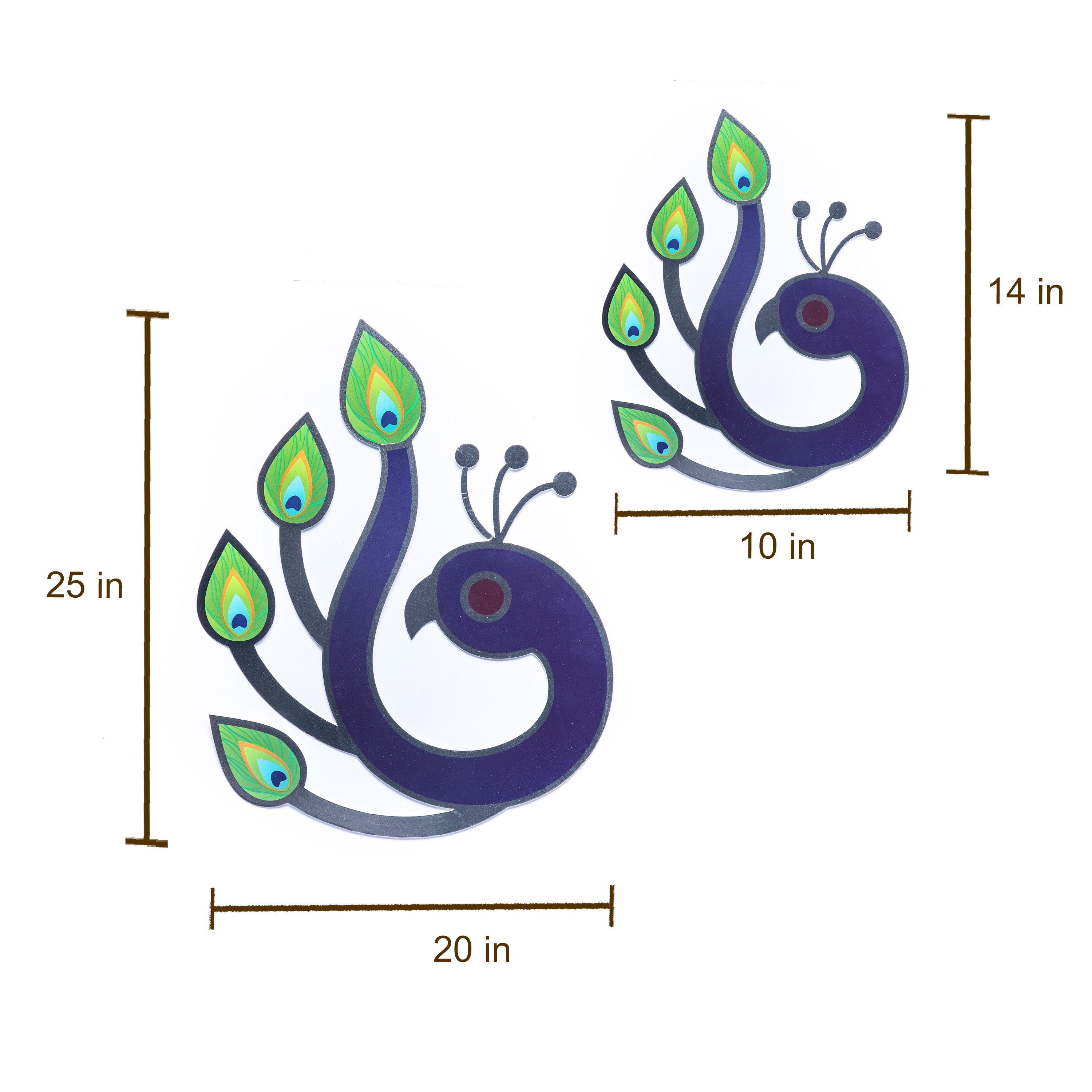 Peacock themed cutouts for Indian wedding and pooja decorations