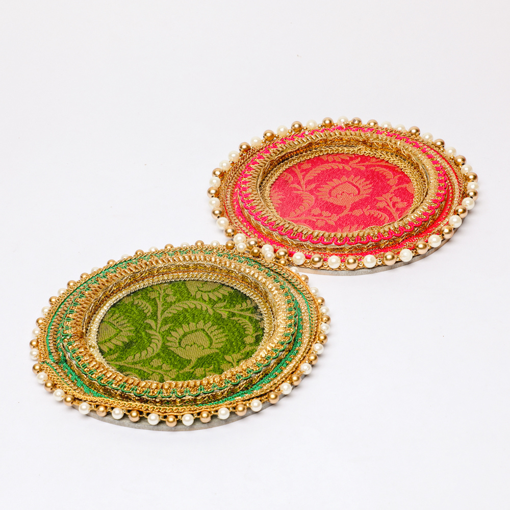 Fabric Pooja Thali and Tealight holder in the USA